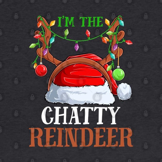 Im The Chatty Reindeer Christmas Funny Pajamas Funny Christmas Gift by intelus